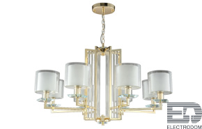 Люстра Crystal Lux NICOLAS SP-PL8 GOLD/WHITE - цена и фото